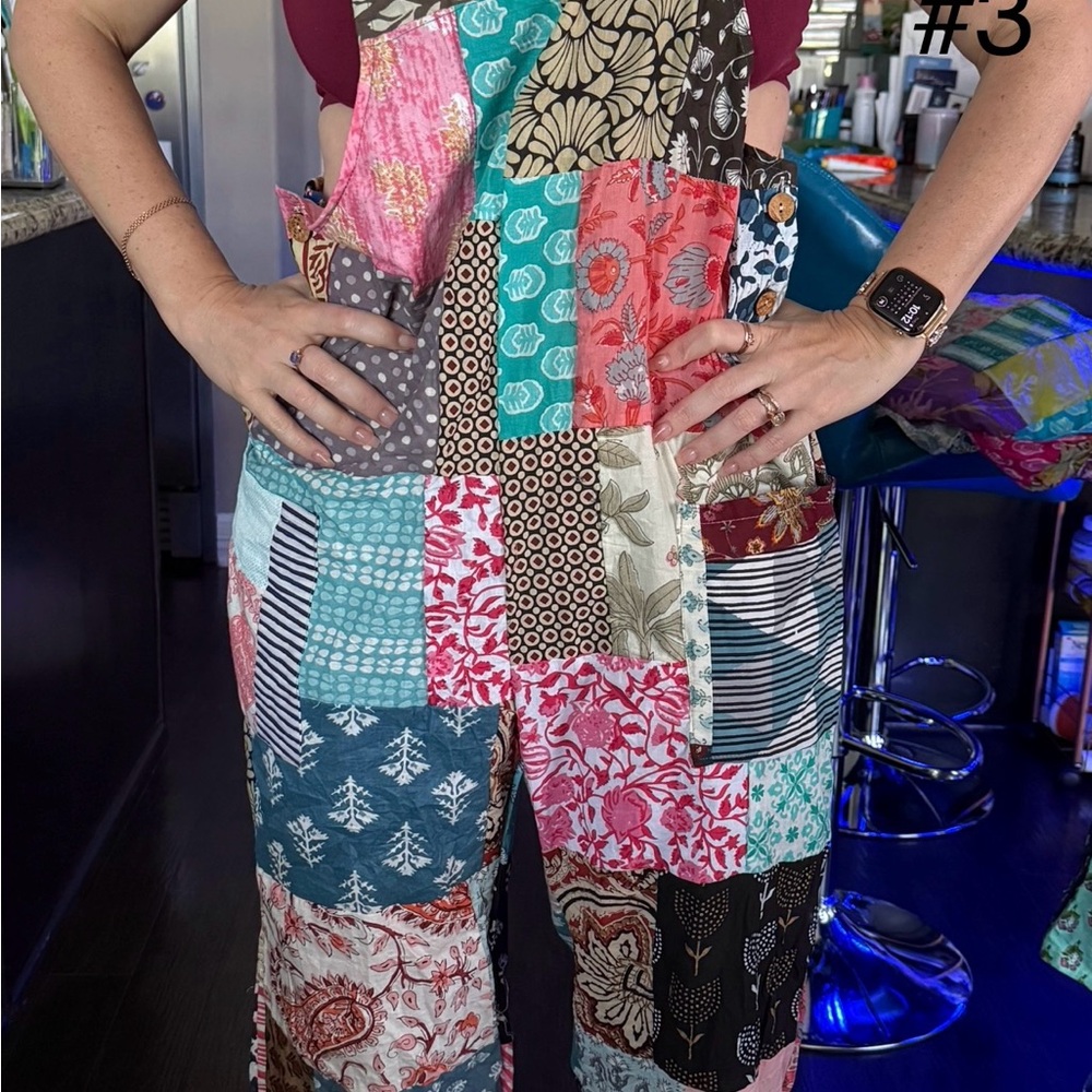 Kantha Patchwork Jumpsuit in Multicolor one size